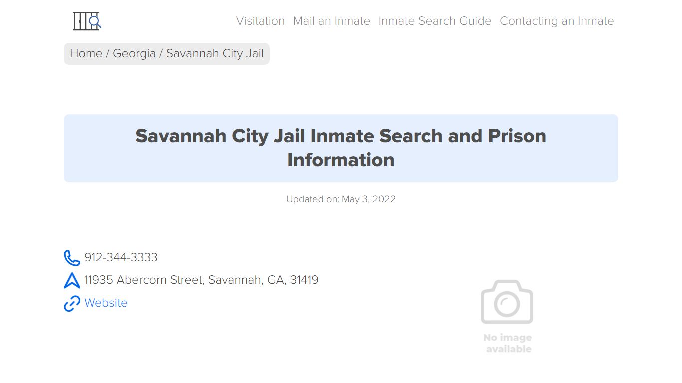 Savannah City Jail Inmate Search, Visitation, Phone no ...